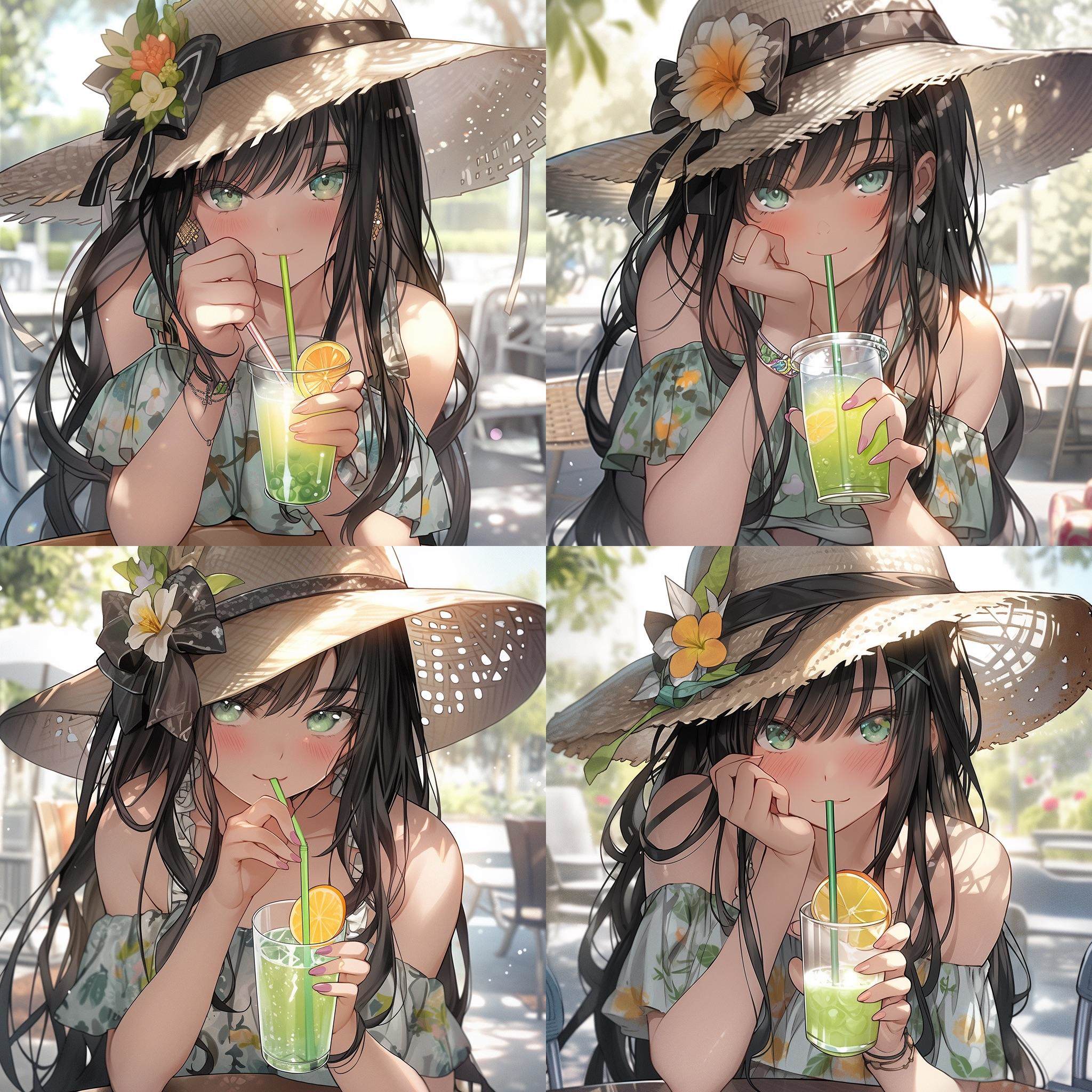 一个快乐美丽的女学生