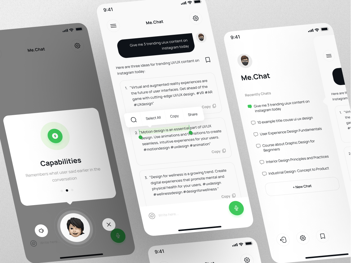 AI智能助手app UI 设计素材下载fig格式