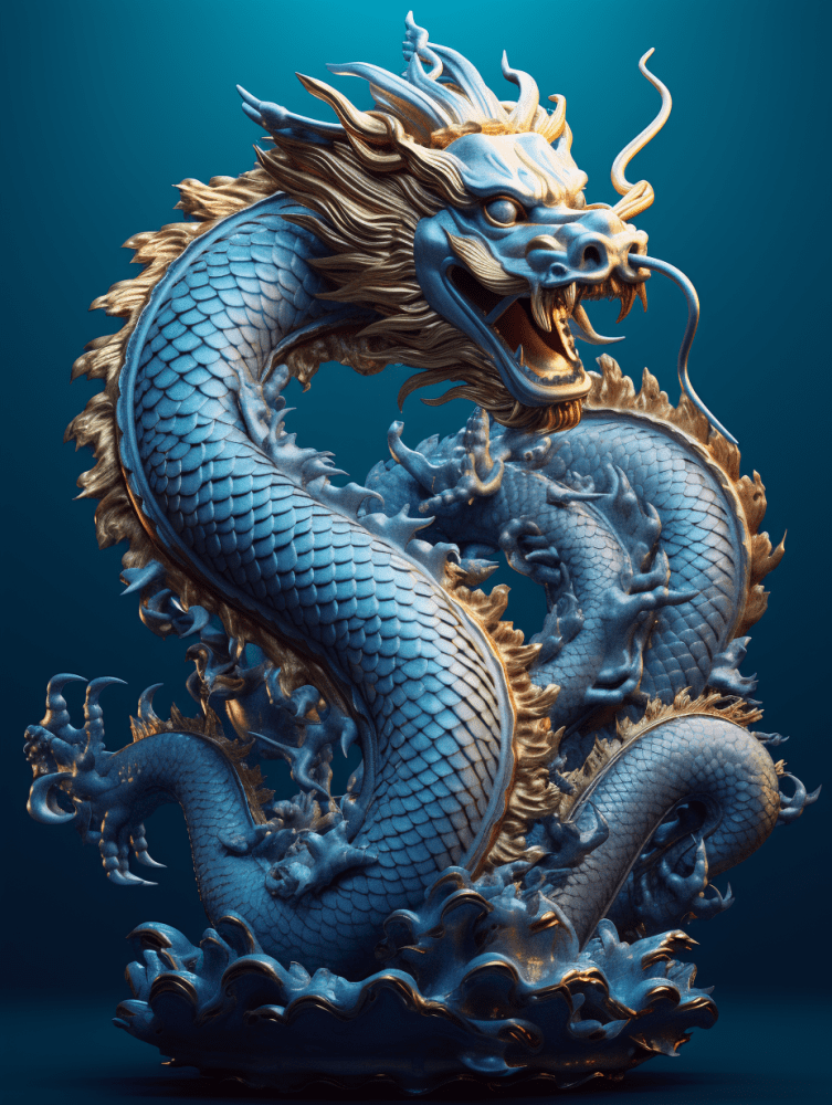如何在 MidJourney 中生成鎏金 3D 中国龙？