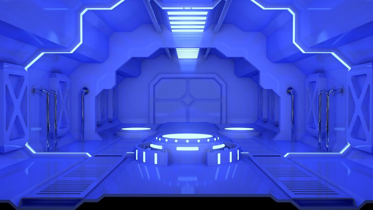 C4D电商场景-科技走廊（原创）