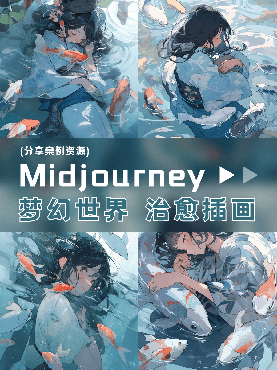 治愈世界丨水中女孩和鱼