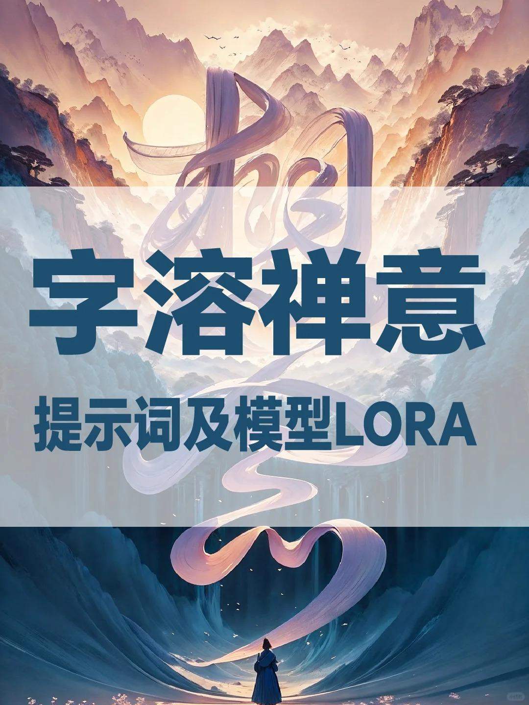 字溶禅意，字体设计之想念（AIGC）