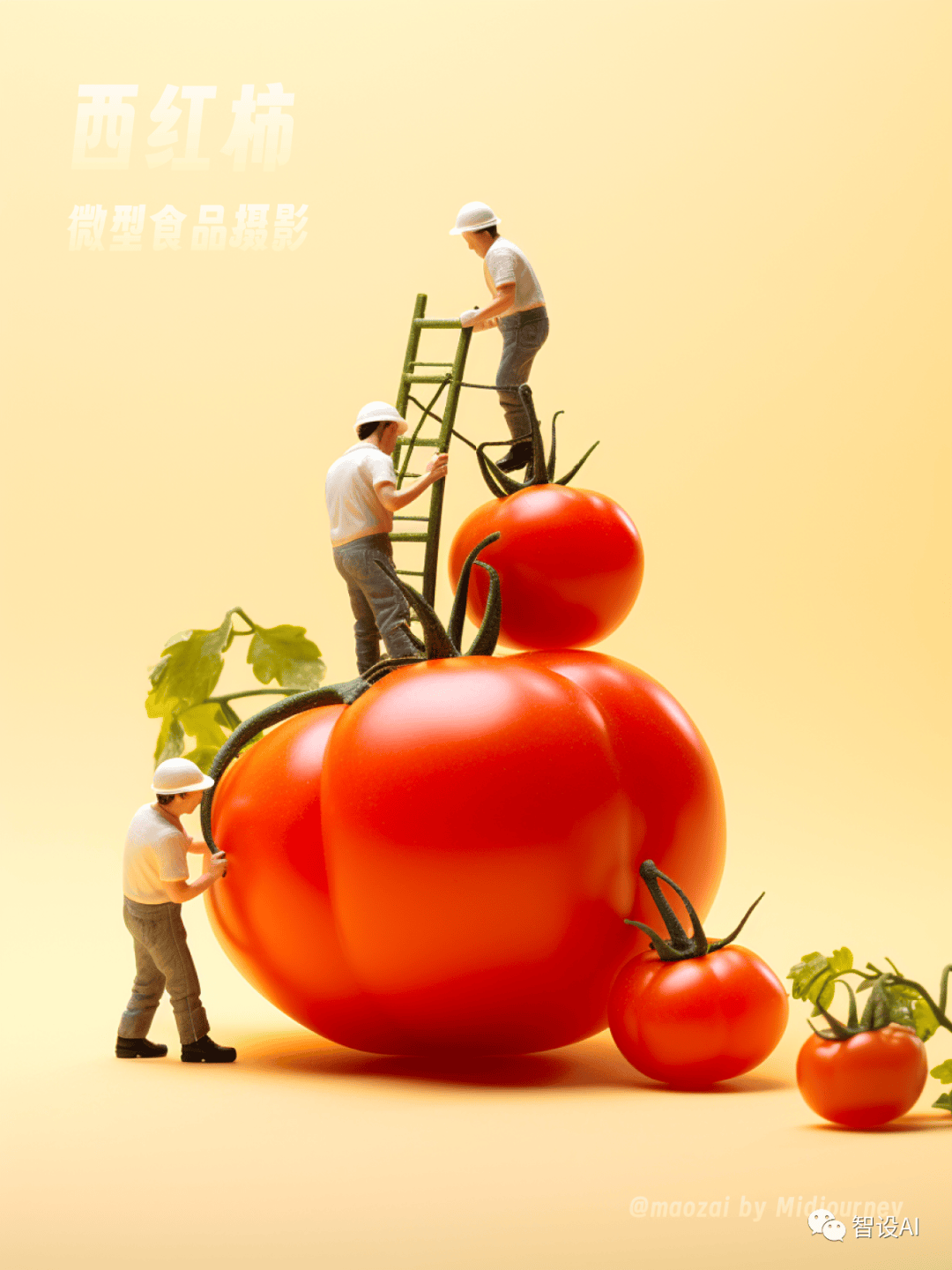 【AIGC】Midjourney 微型食品摄影