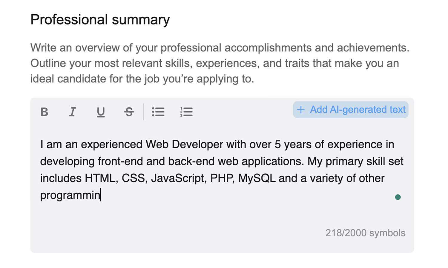 professional-summary