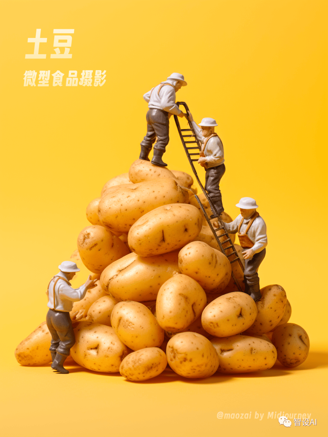 【AIGC】Midjourney 微型食品摄影