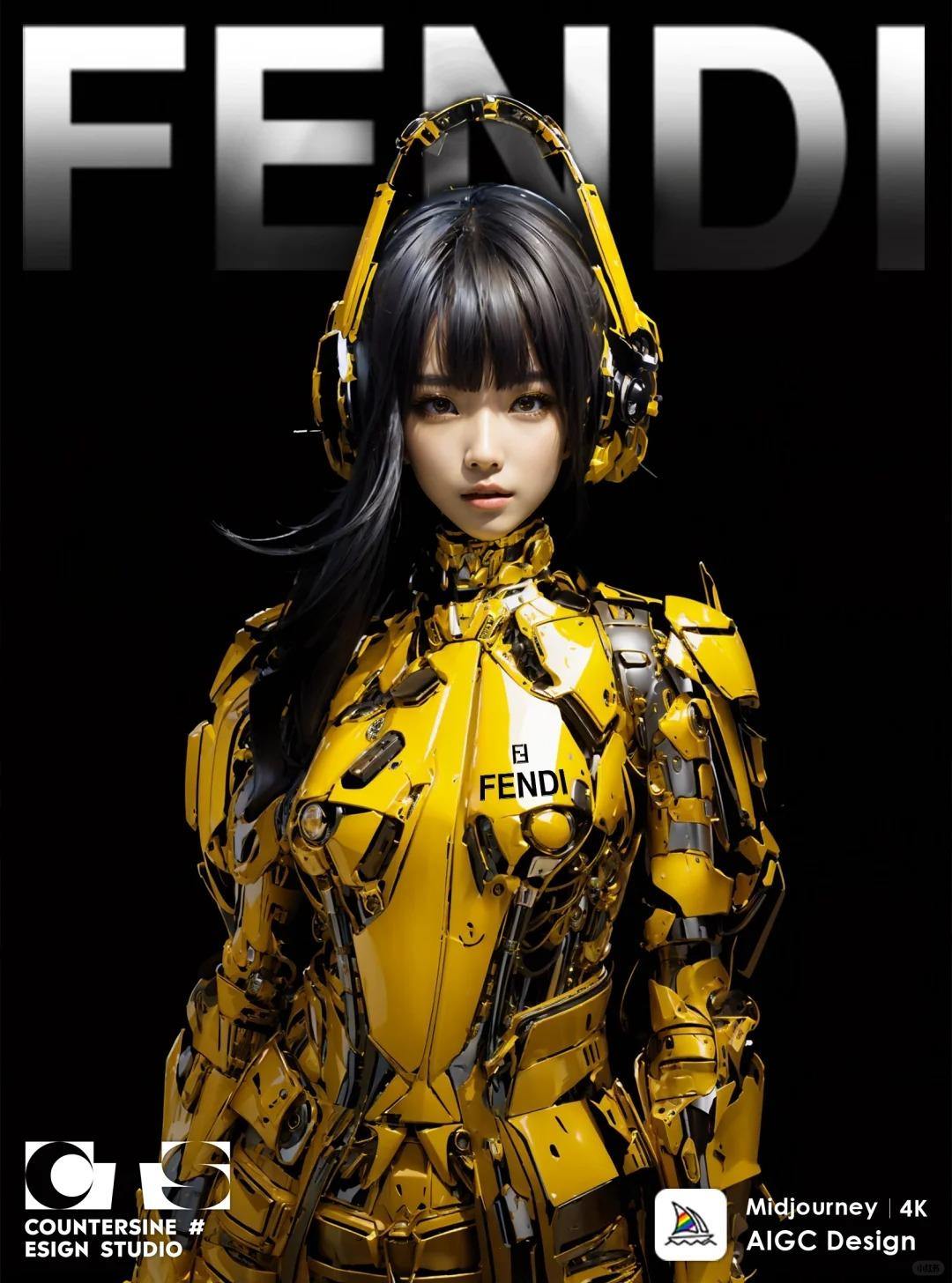 未来主义梦幻来袭！穿越时光的Fendi机甲女神