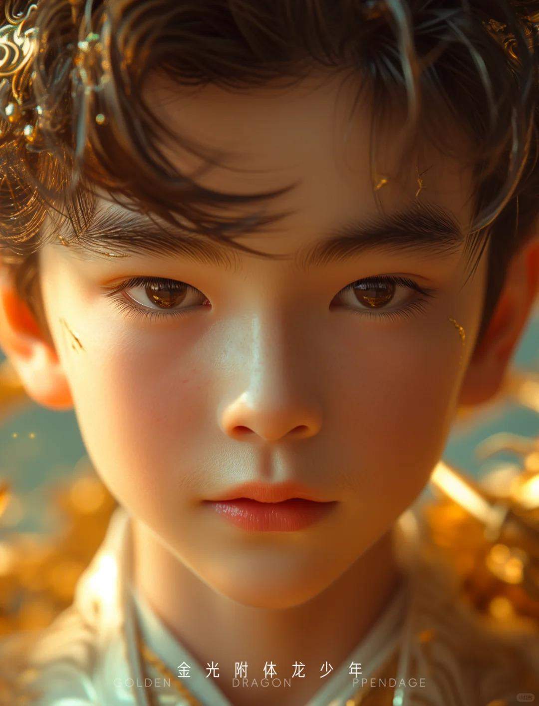 金光附体的混血少年真养眼