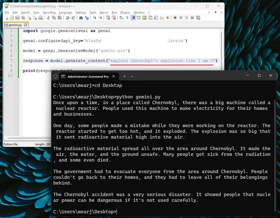 使用 Google Gemini API 密钥访问纯文本 Gemini Pro 模型 使用 Google Gemini API 密钥访问纯文本 Gemini Pro 模型