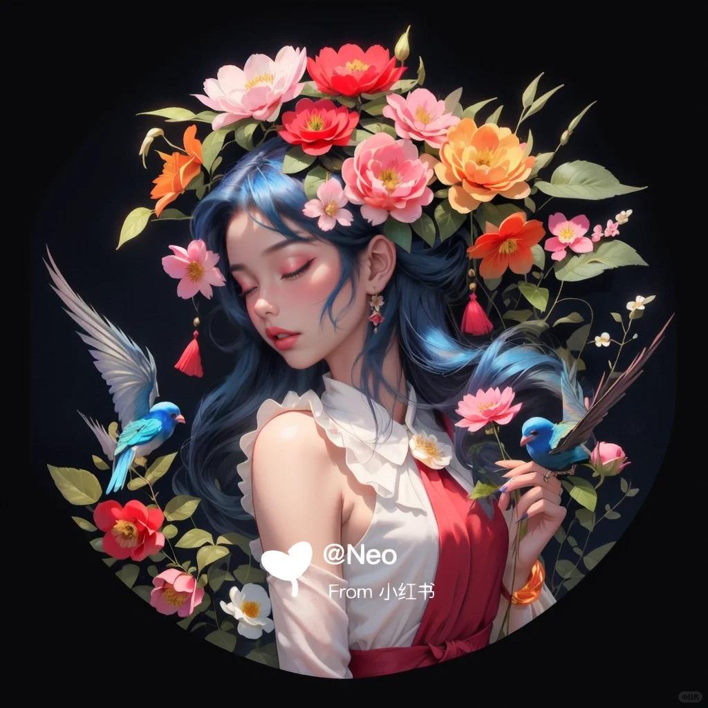 花间少女自在风姿