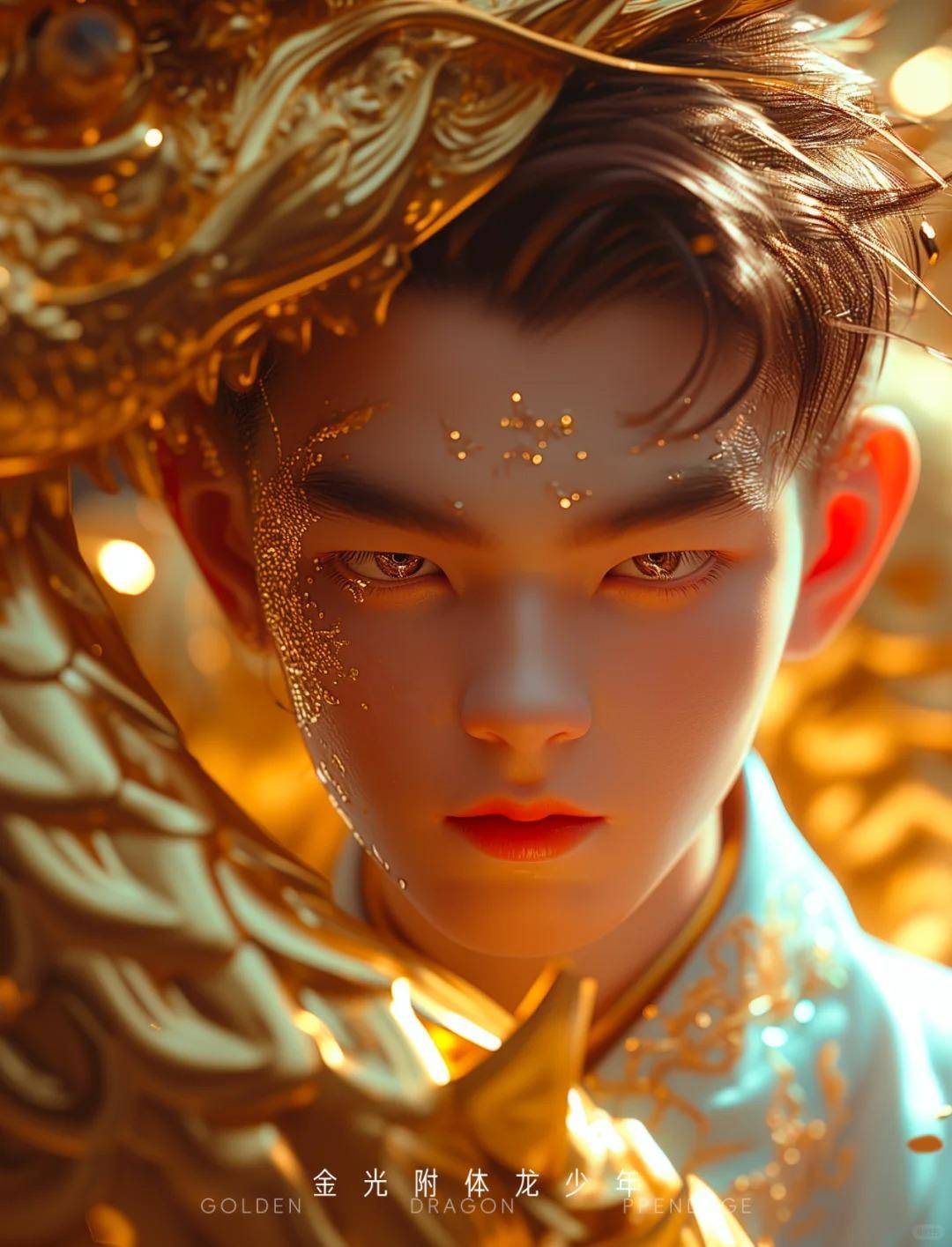 金光附体的混血少年真养眼