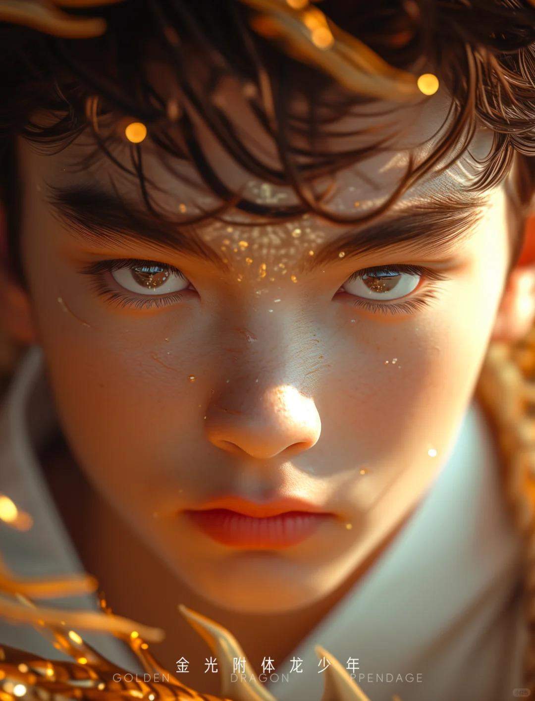 金光附体的混血少年真养眼
