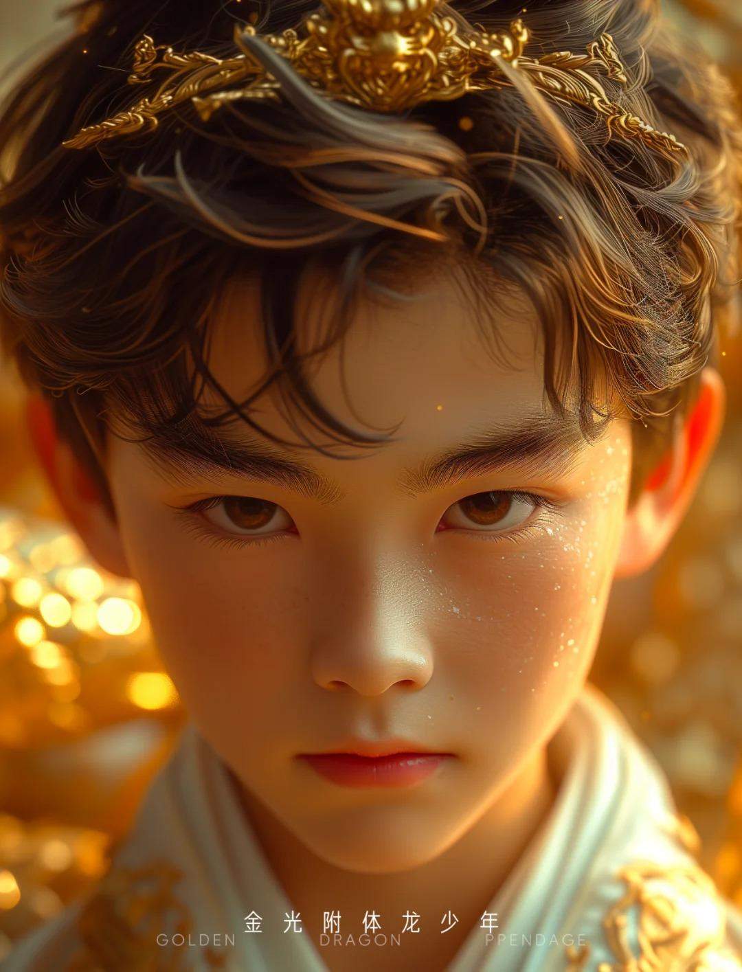 金光附体的混血少年真养眼