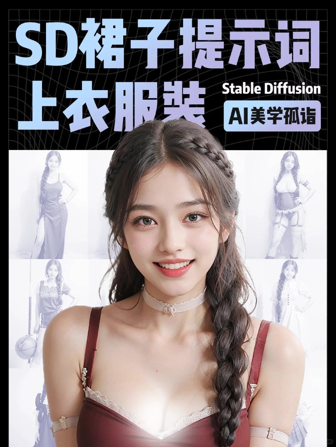 AIGC｜stable diffusion 衣服穿搭提示词2