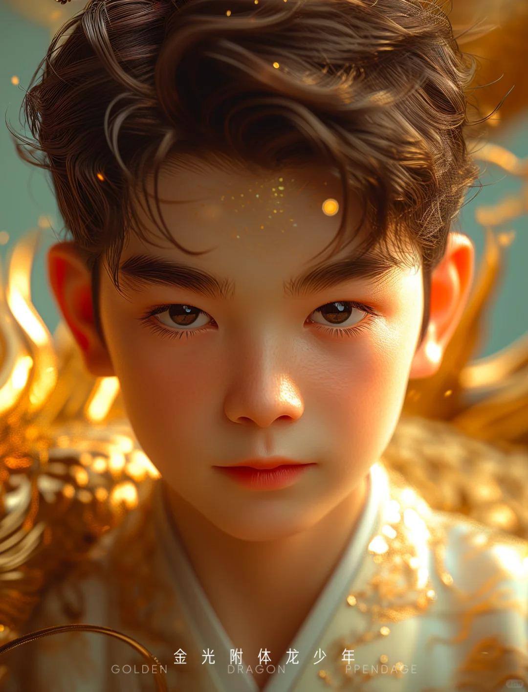 金光附体的混血少年真养眼