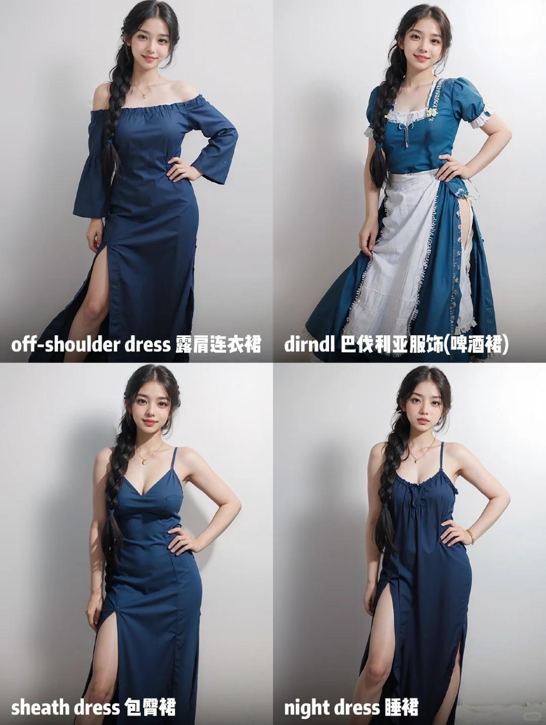 AIGC｜stable diffusion 衣服穿搭提示词2