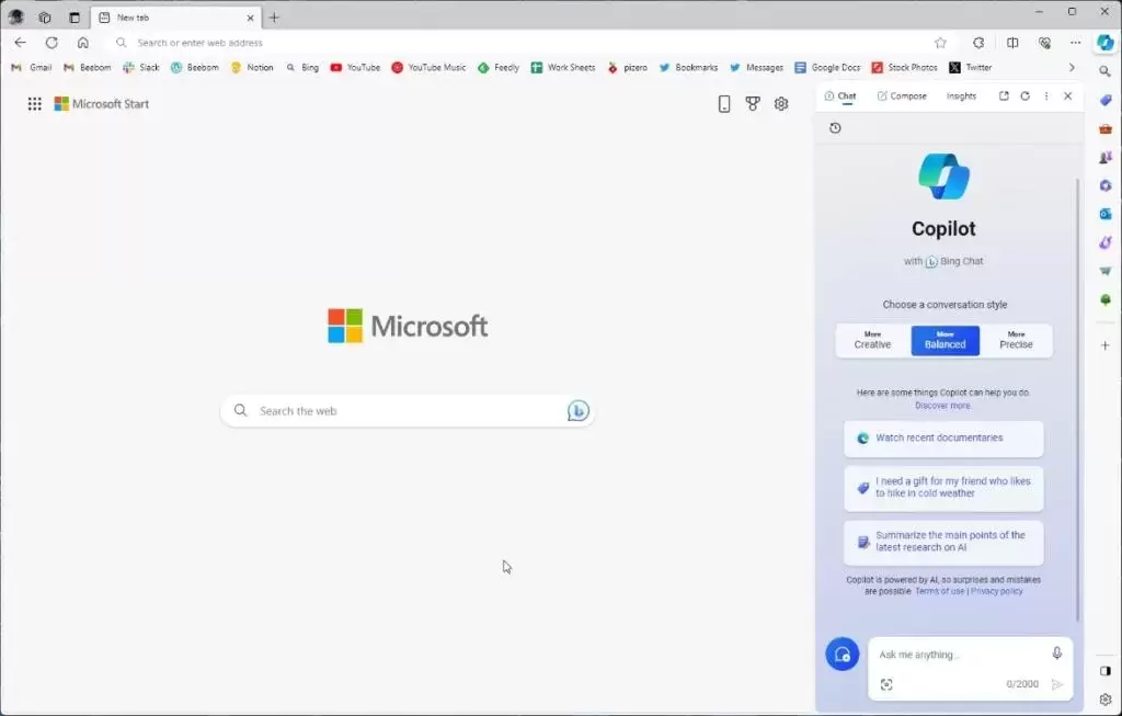 edge浏览器集成的Copilot edge浏览器集成的Copilot