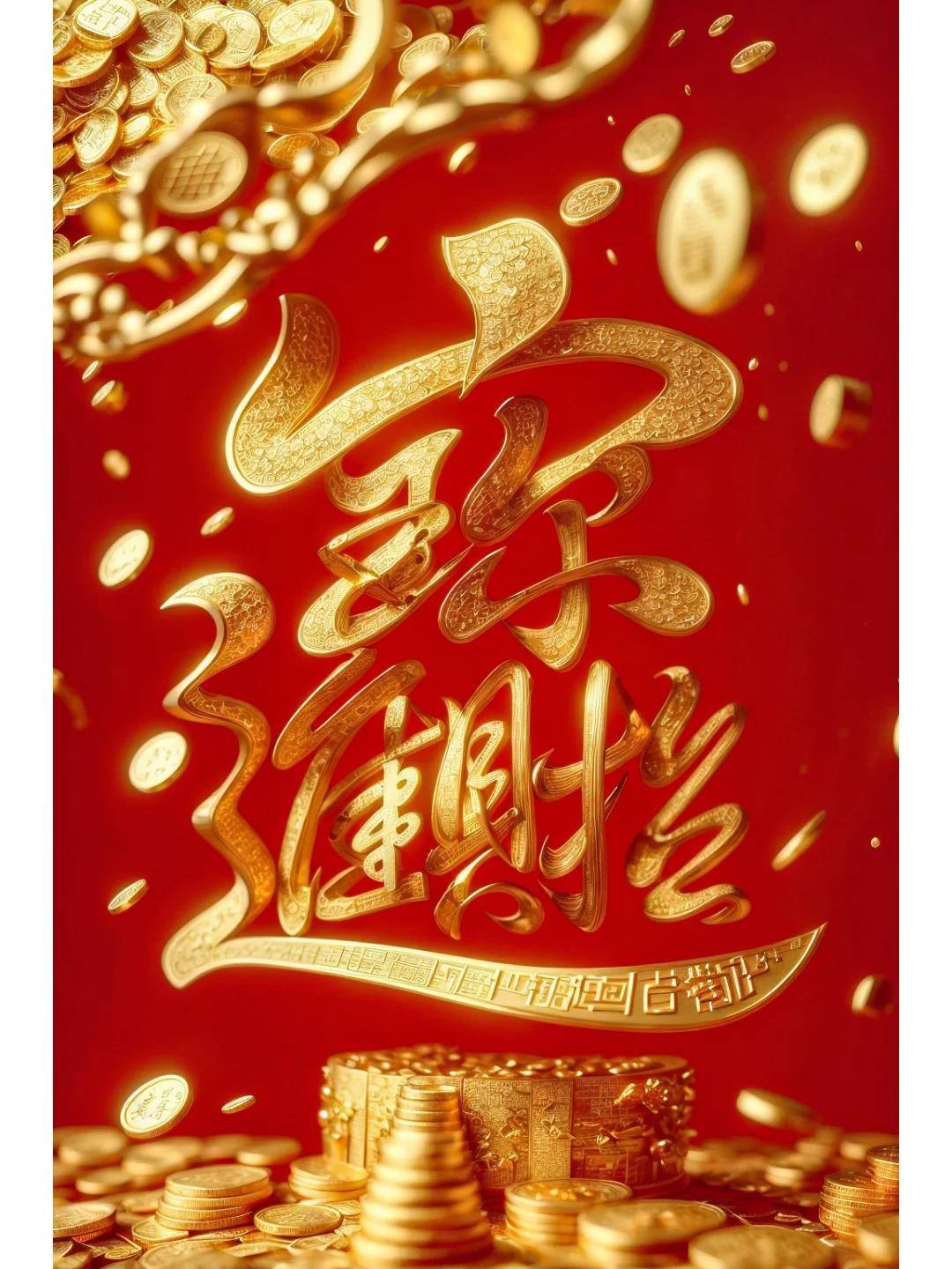 Stable Diffusion招财进宝字体艺术设计教程