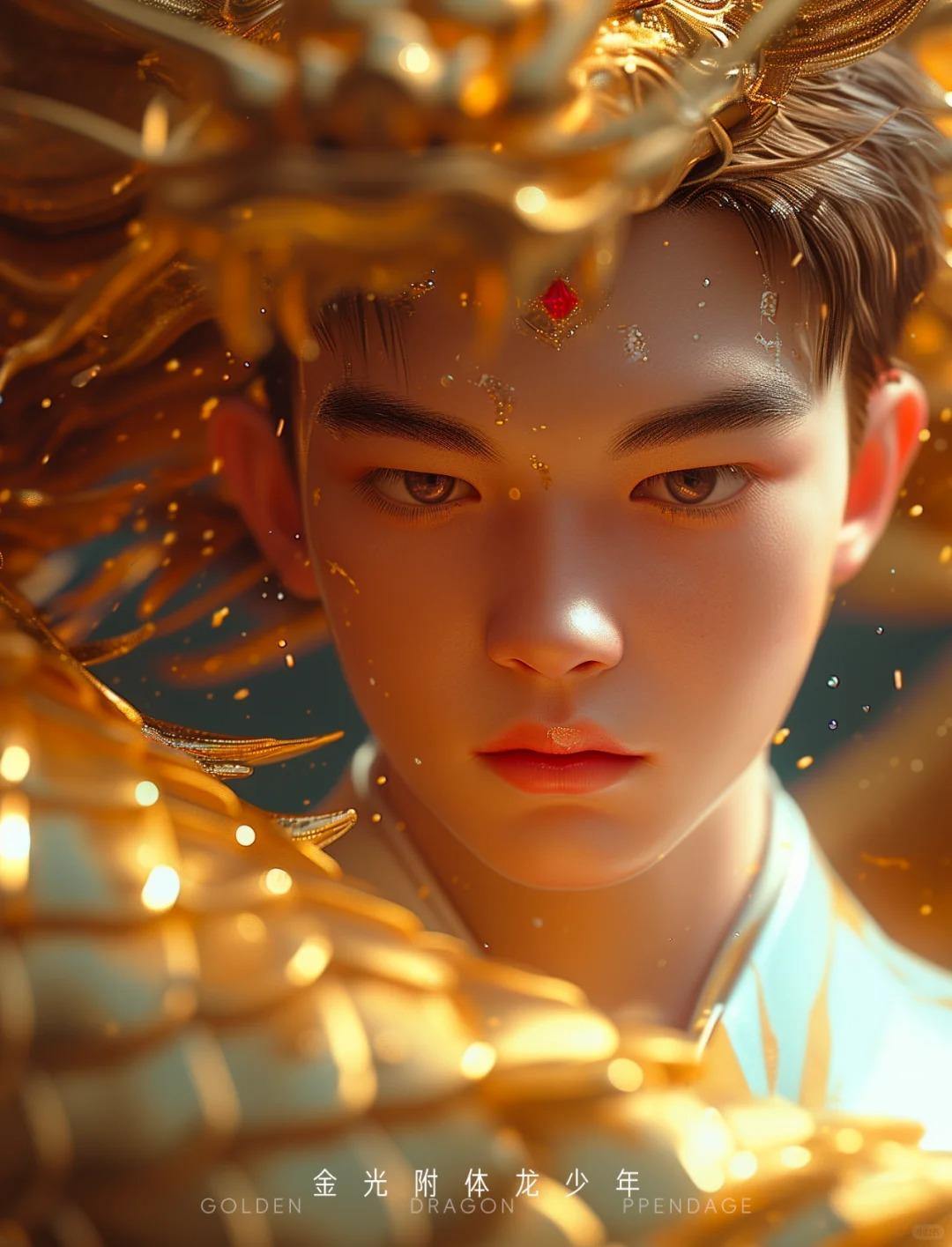 金光附体的混血少年真养眼