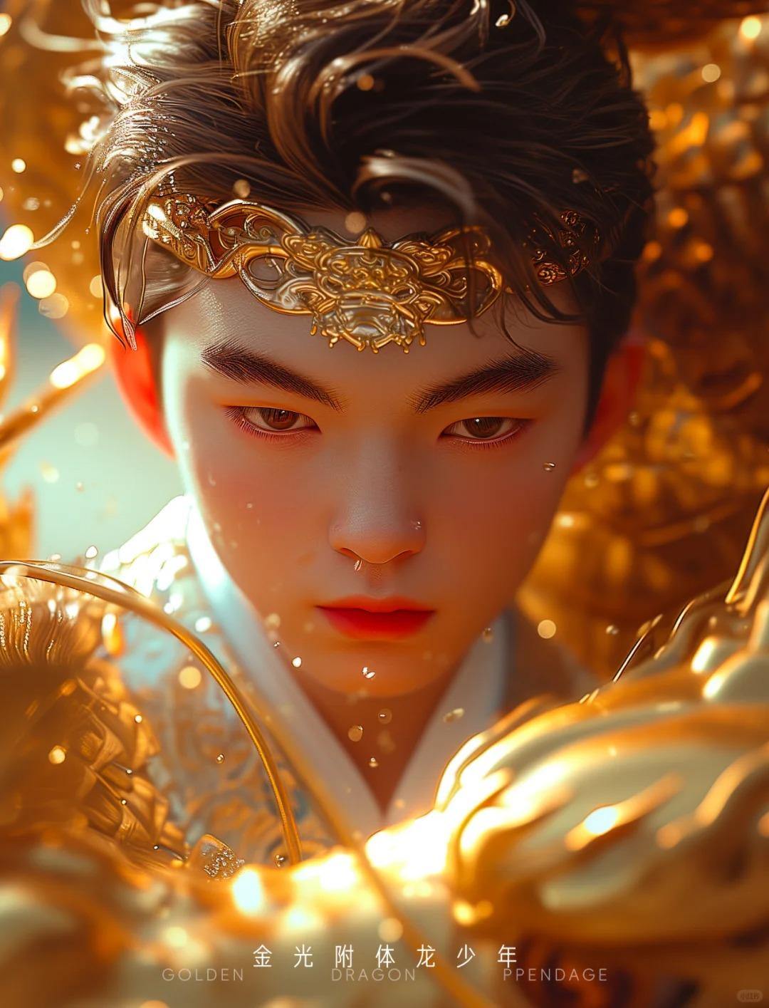 金光附体的混血少年真养眼