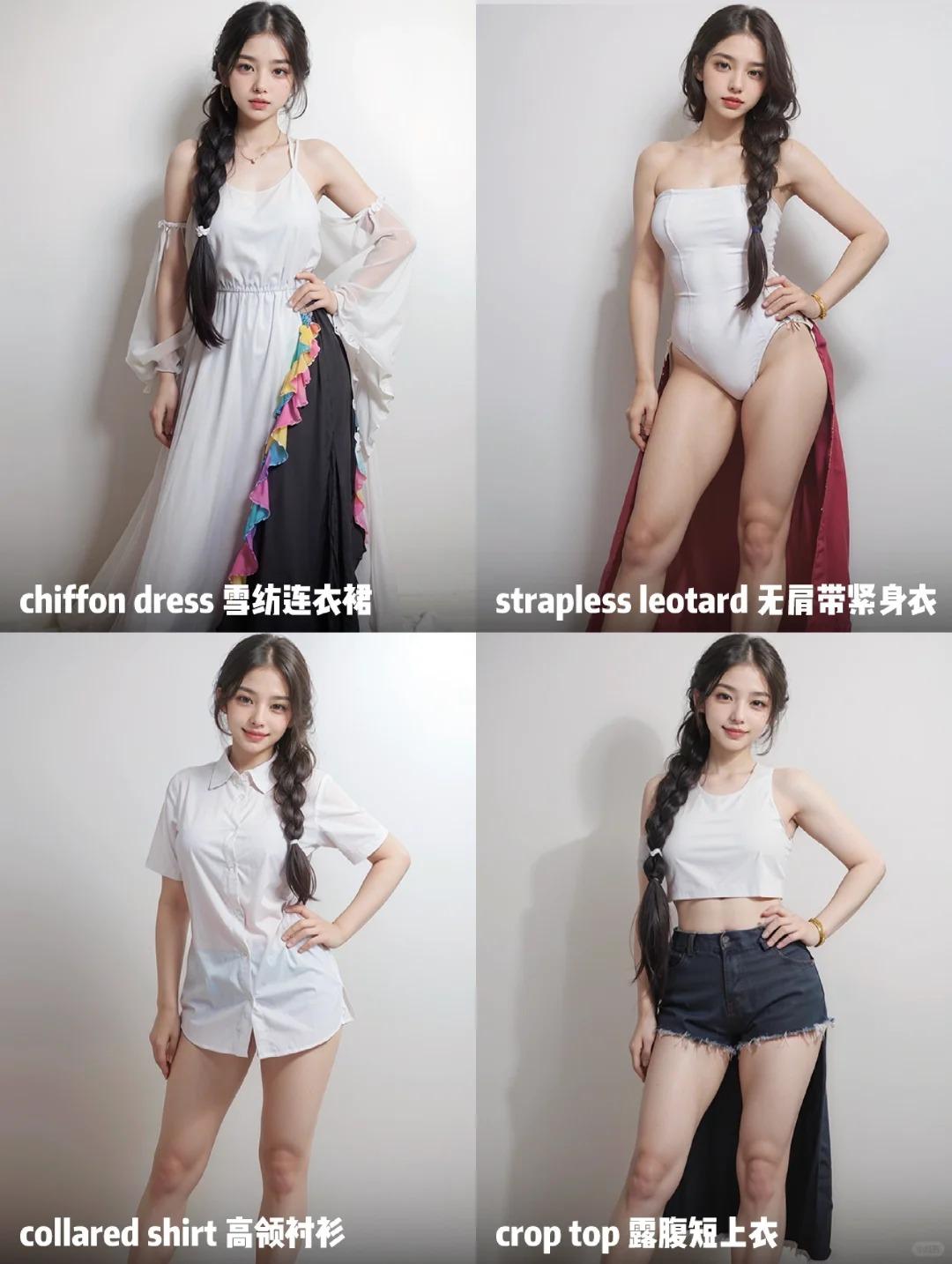 AIGC｜stable diffusion 衣服穿搭提示词2