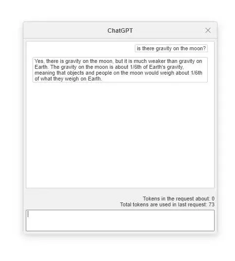 ChatGPT聊天窗口