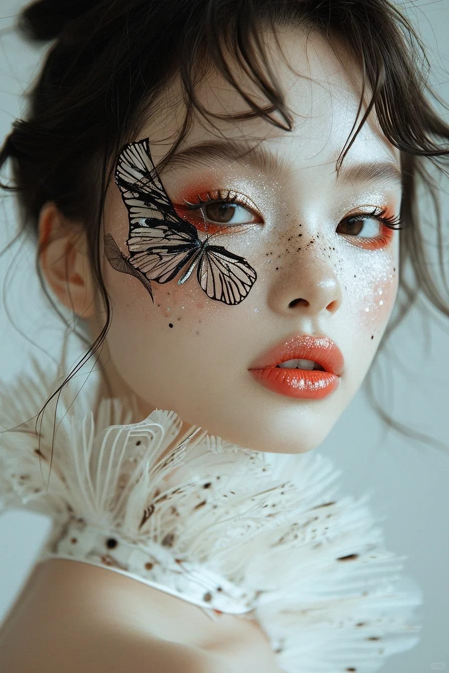 Midjourney V6｜蝴蝶妆?2