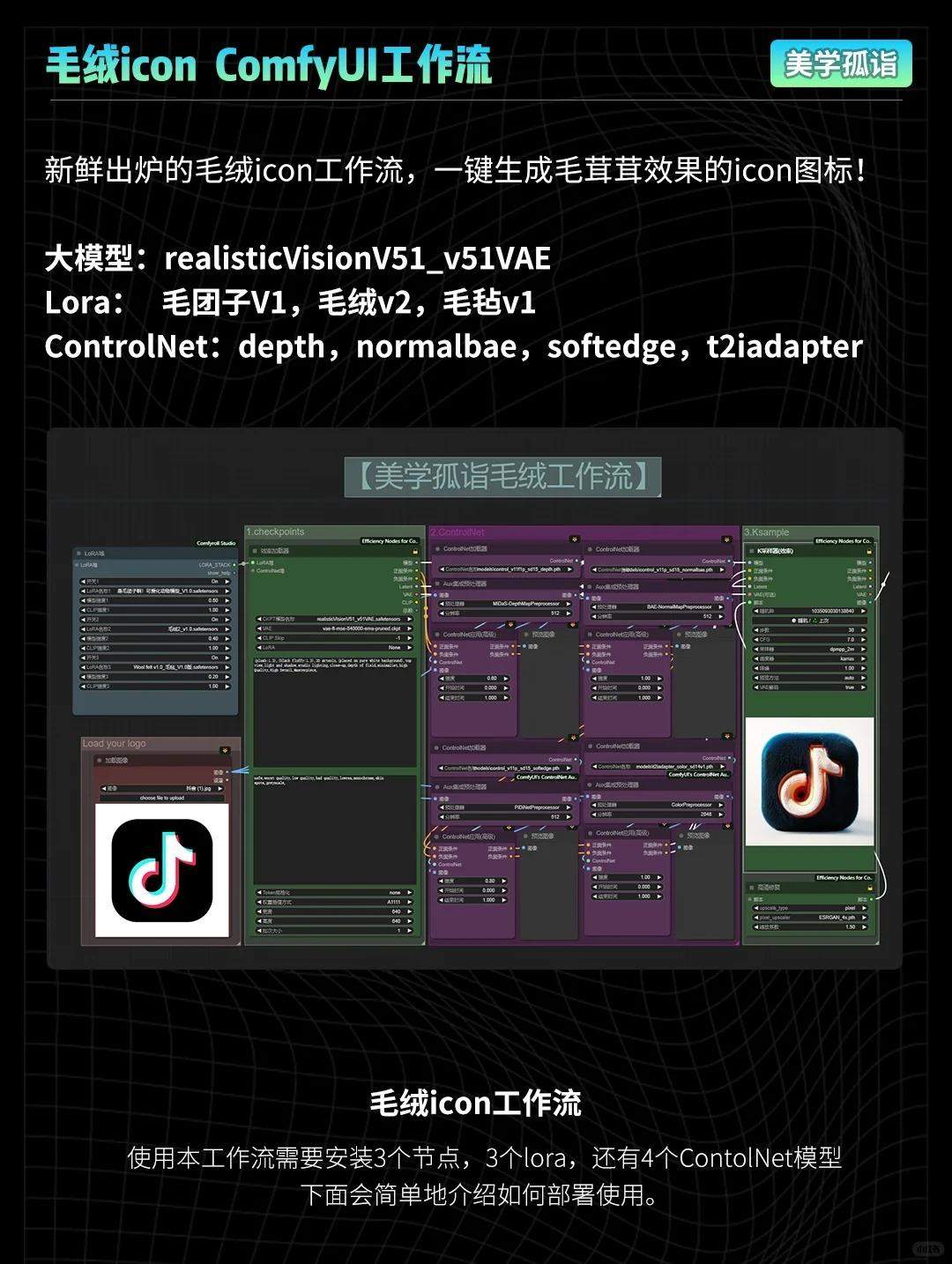 AIGC | 一键毛绒绒ICON工作流