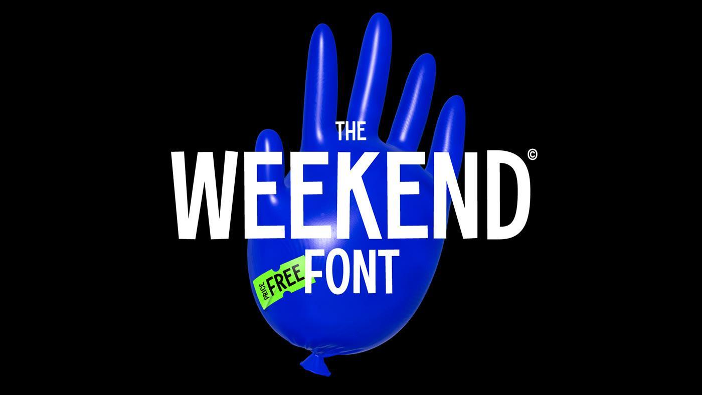 The WEEKEND时尚英文字体，免费可商用