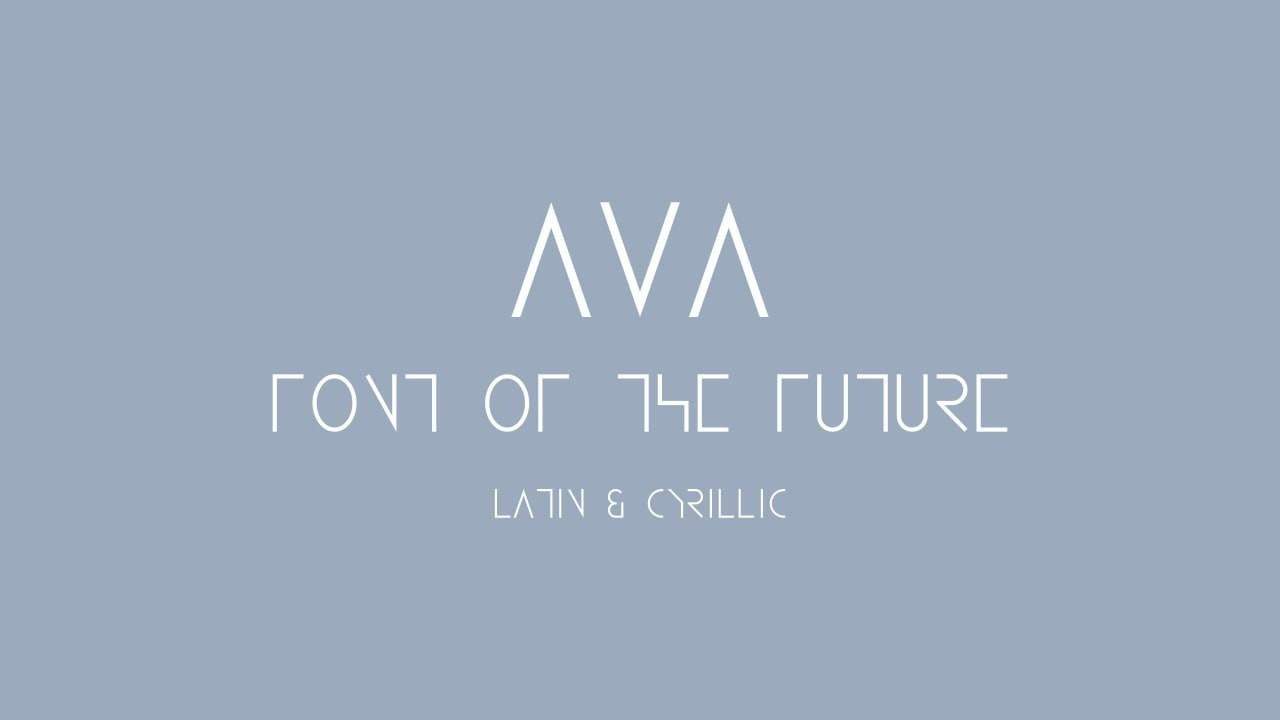 AVA极简英文字体,免费可商用 设计素材 第1张-素材湾 AVA极简英文字体,免费可商用 设计素材 第1张