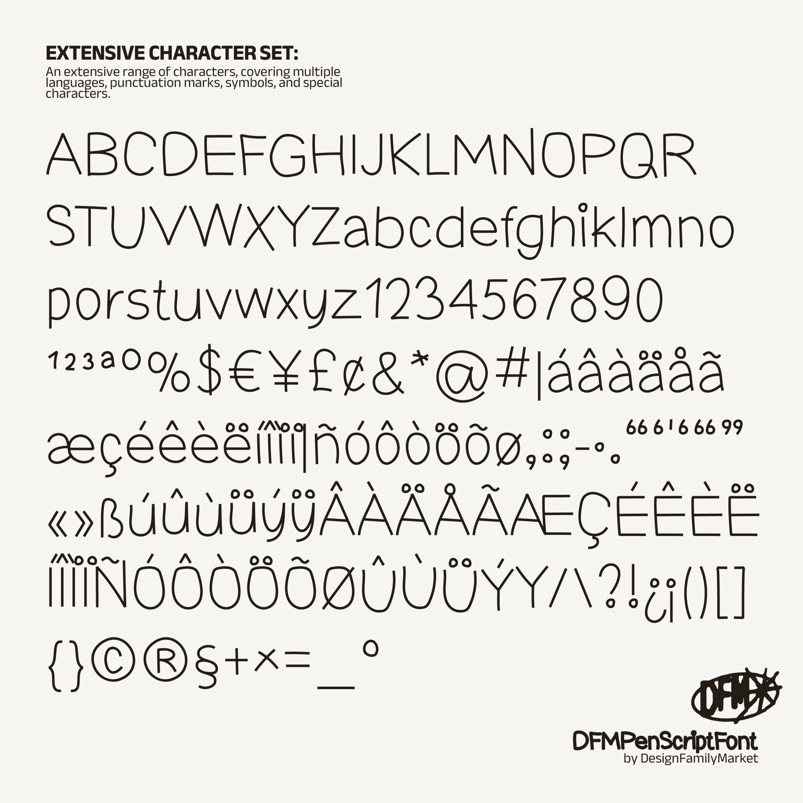 DFM Pen Script Font手绘线性涂鸦字体,免费商用字体 设计素材 第3张-素材湾 DFM Pen Script Font手绘线性涂鸦字体,免费商用字体 设计素材 第3张