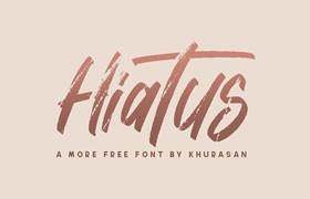 Hiatus 笔刷英文字体，免费可商用
