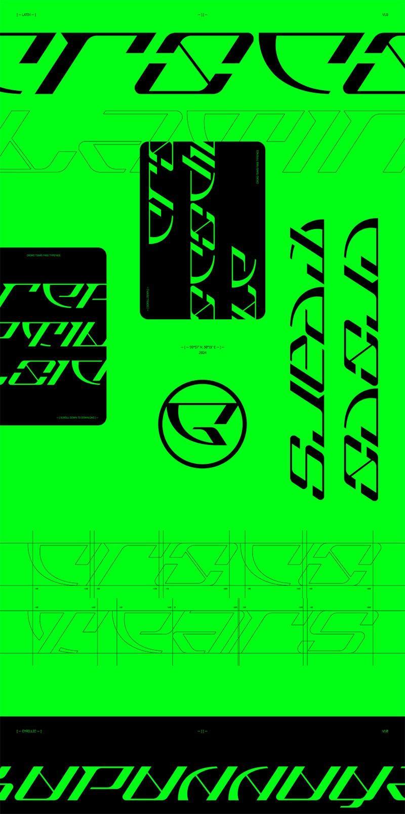 Croco Tears 运动时尚英文字体，免费可商用 设计素材 第3张