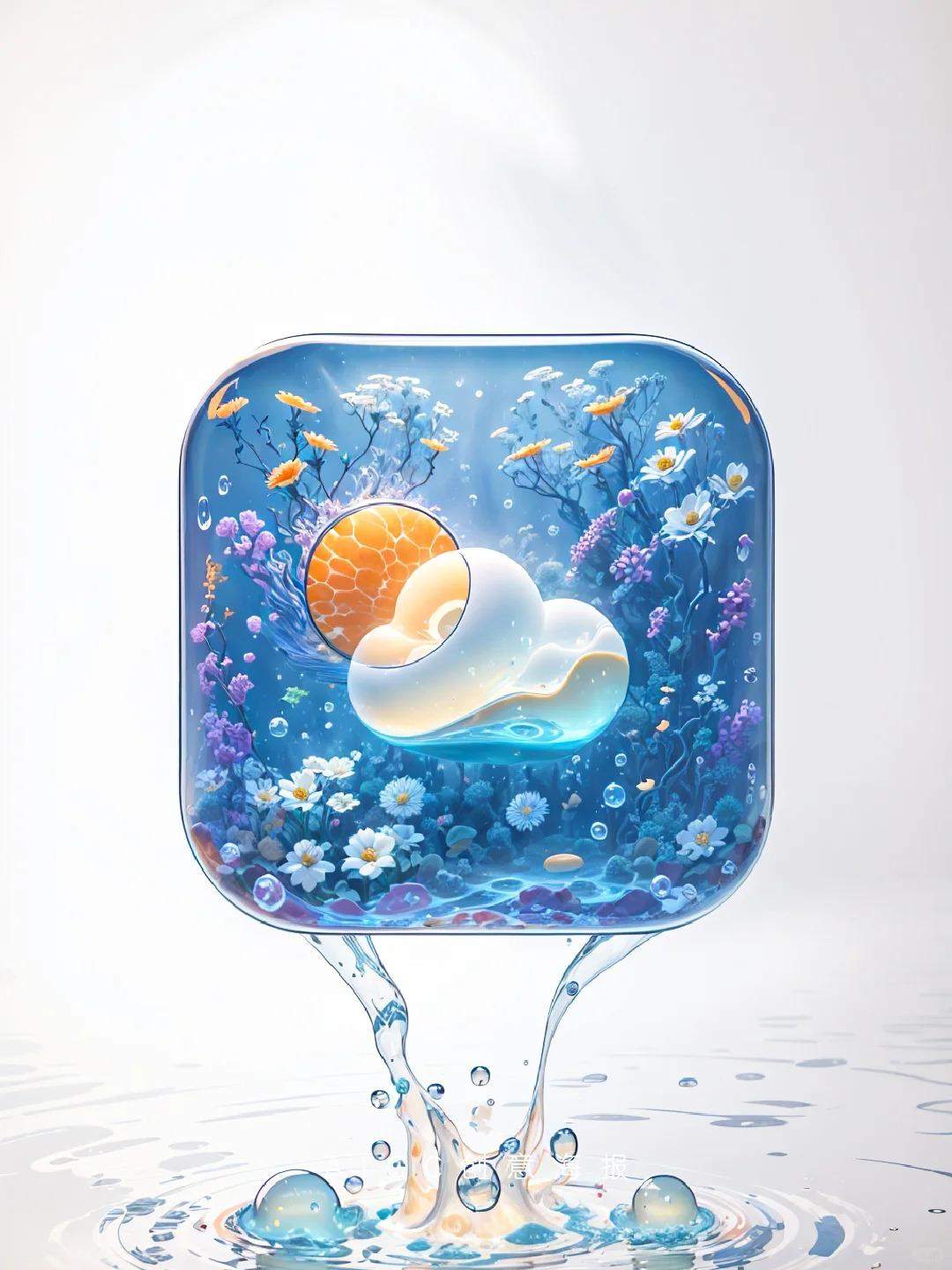 气泡生花，有花会更美！手机图标你爱了吗？
