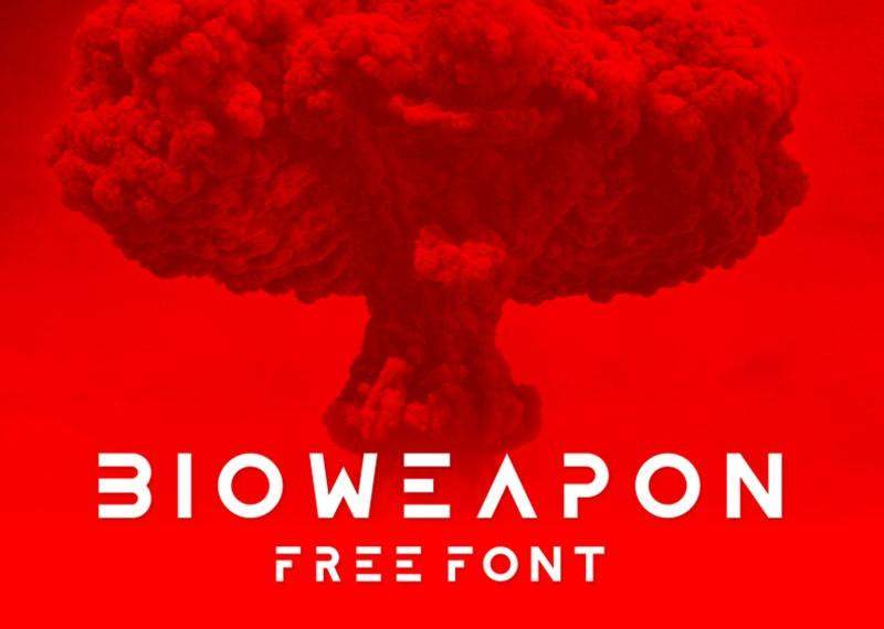 BIOWEAPON海报英文标题字体介绍 - 免费可商用的独特设计