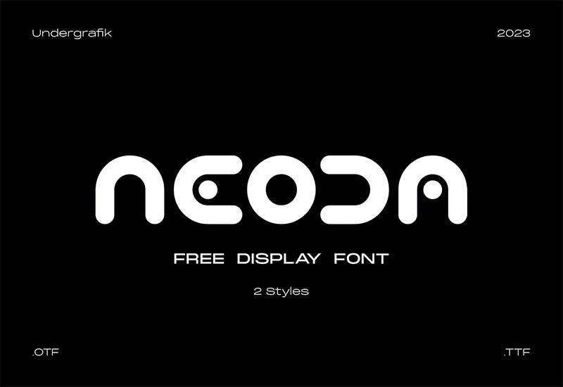 Neoda现代几何英文字体——免费可商用的理想选择