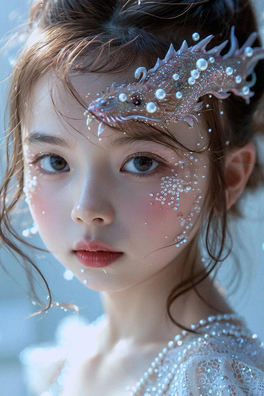 儿童珍珠龙妆造