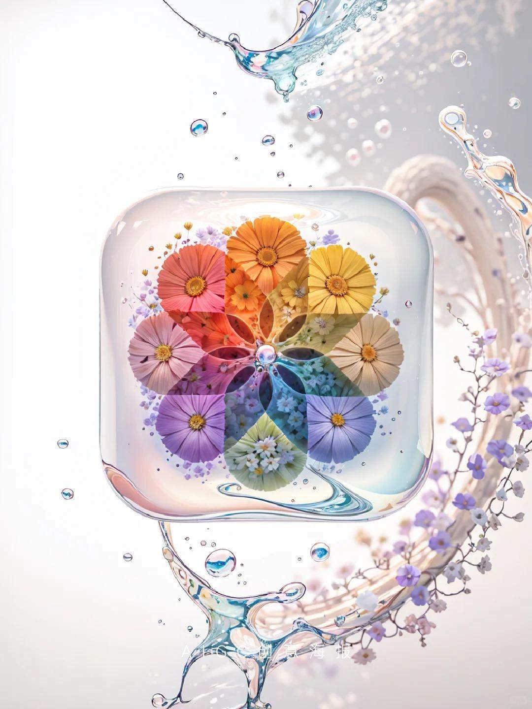 气泡生花，有花会更美！手机图标你爱了吗？