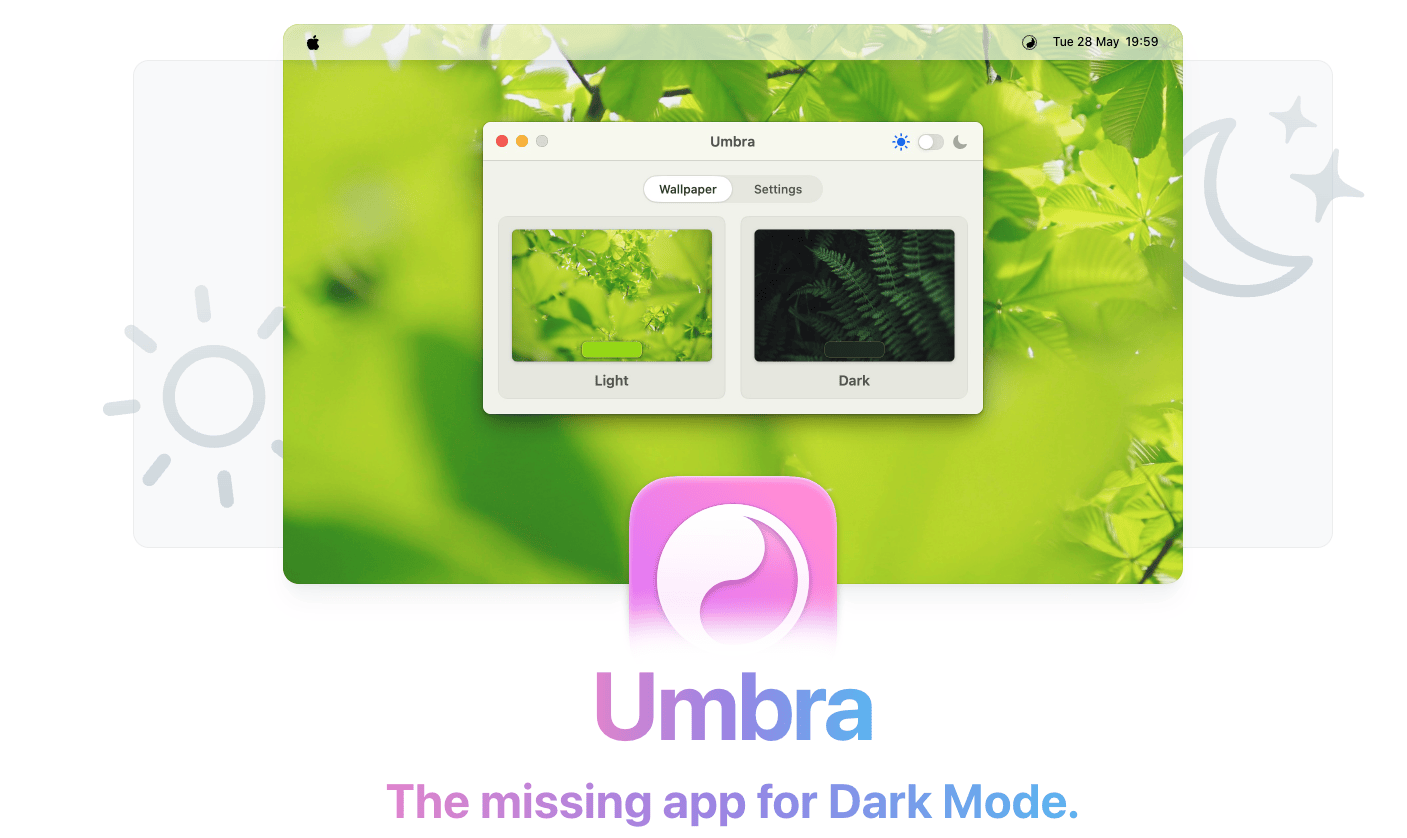 Umbra: 为 Mac 用户带来的明暗模式壁纸管理工具