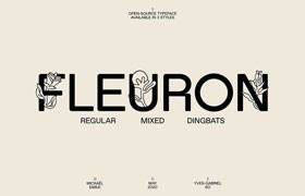 Fleuron：迷人的花卉图形英文装饰字体，免费商用