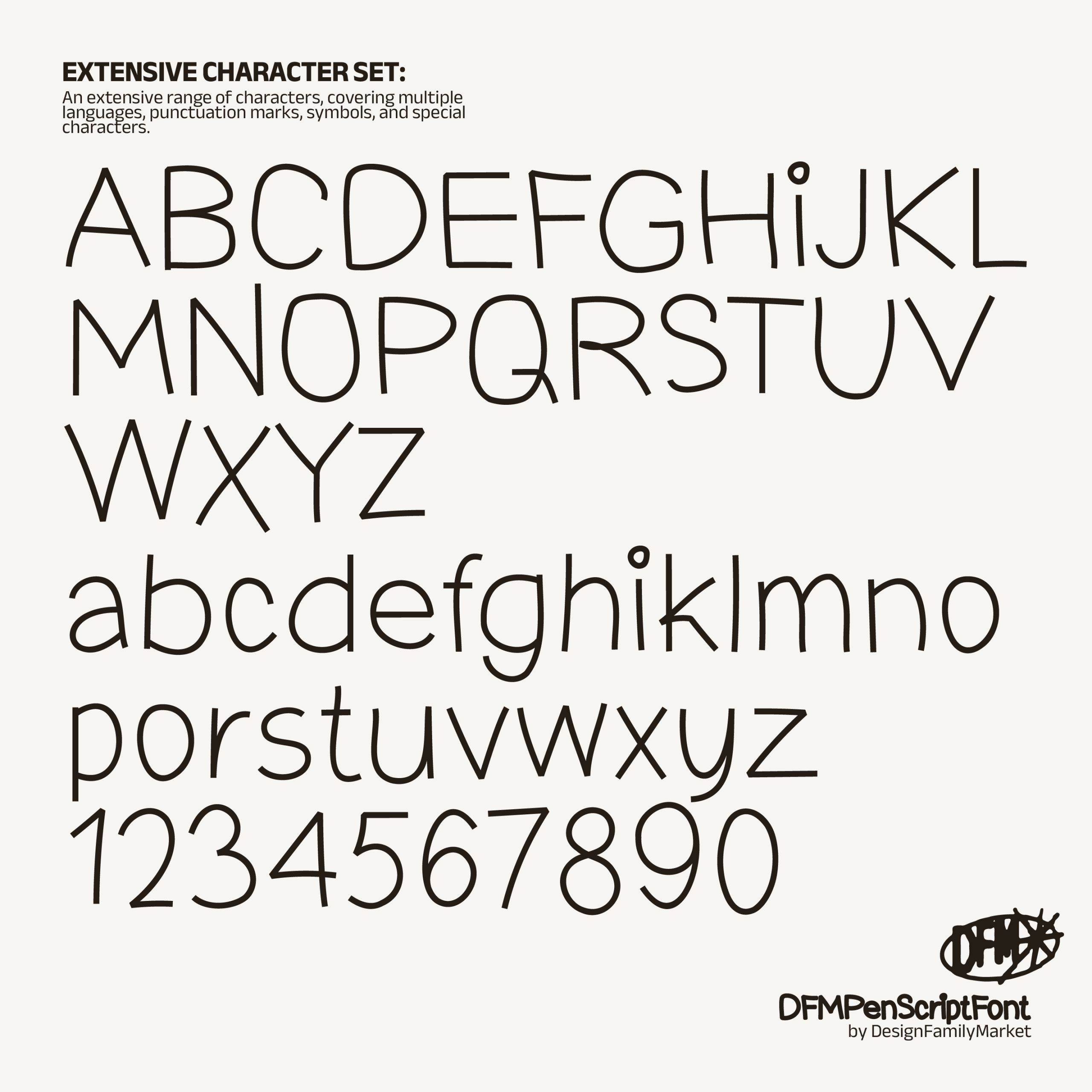 DFM Pen Script Font手绘线性涂鸦字体,免费商用字体 设计素材 第5张-素材湾 DFM Pen Script Font手绘线性涂鸦字体,免费商用字体 设计素材 第5张