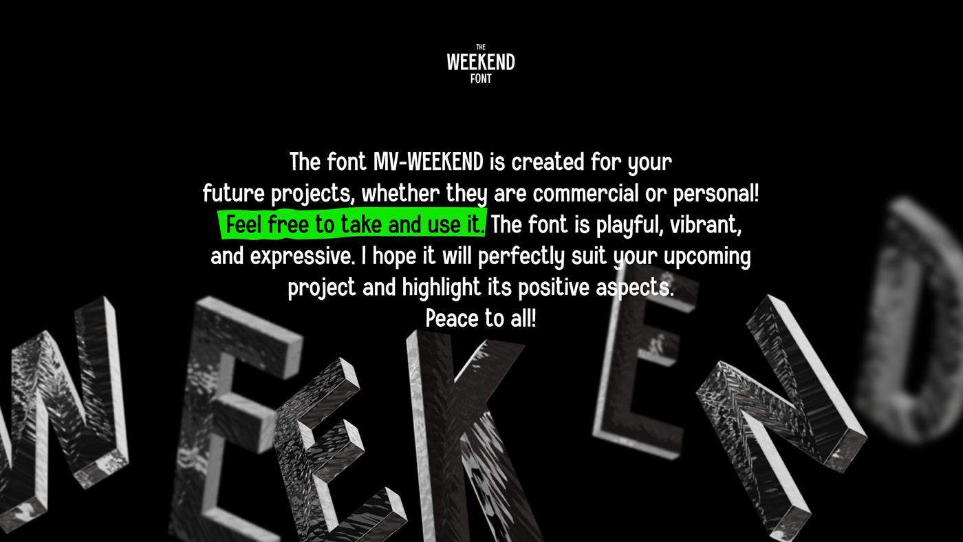 The WEEKEND时尚英文字体,免费可商用 设计素材 第2张-素材湾 The WEEKEND时尚英文字体,免费可商用 设计素材 第2张