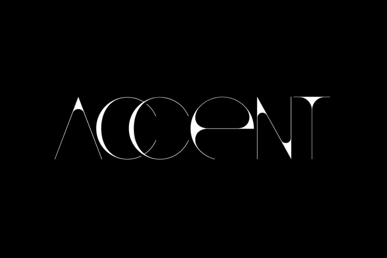 Accent时尚线性风格英文字体，免费可商用