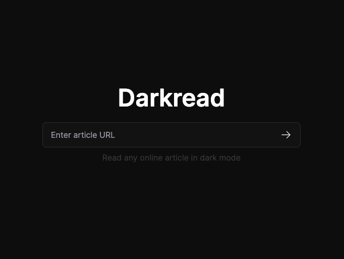 Darkread：享受黑暗模式阅读，简洁纯净的阅读体验！插图