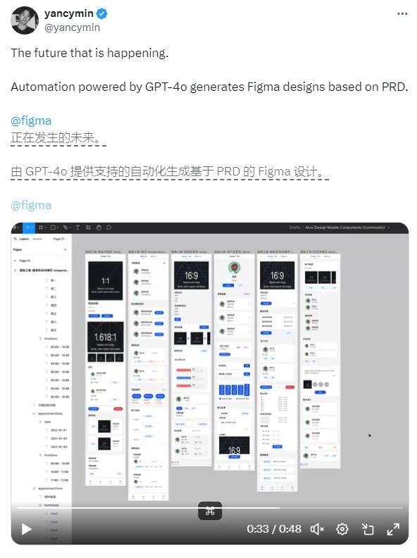 Figma即将推出基于GPT-4o的自动化设计功能