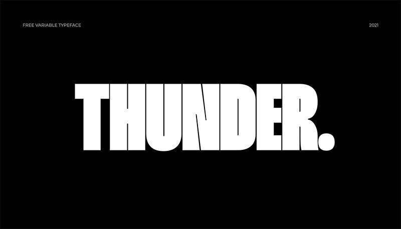 THUNDER可商用无衬线英文字体