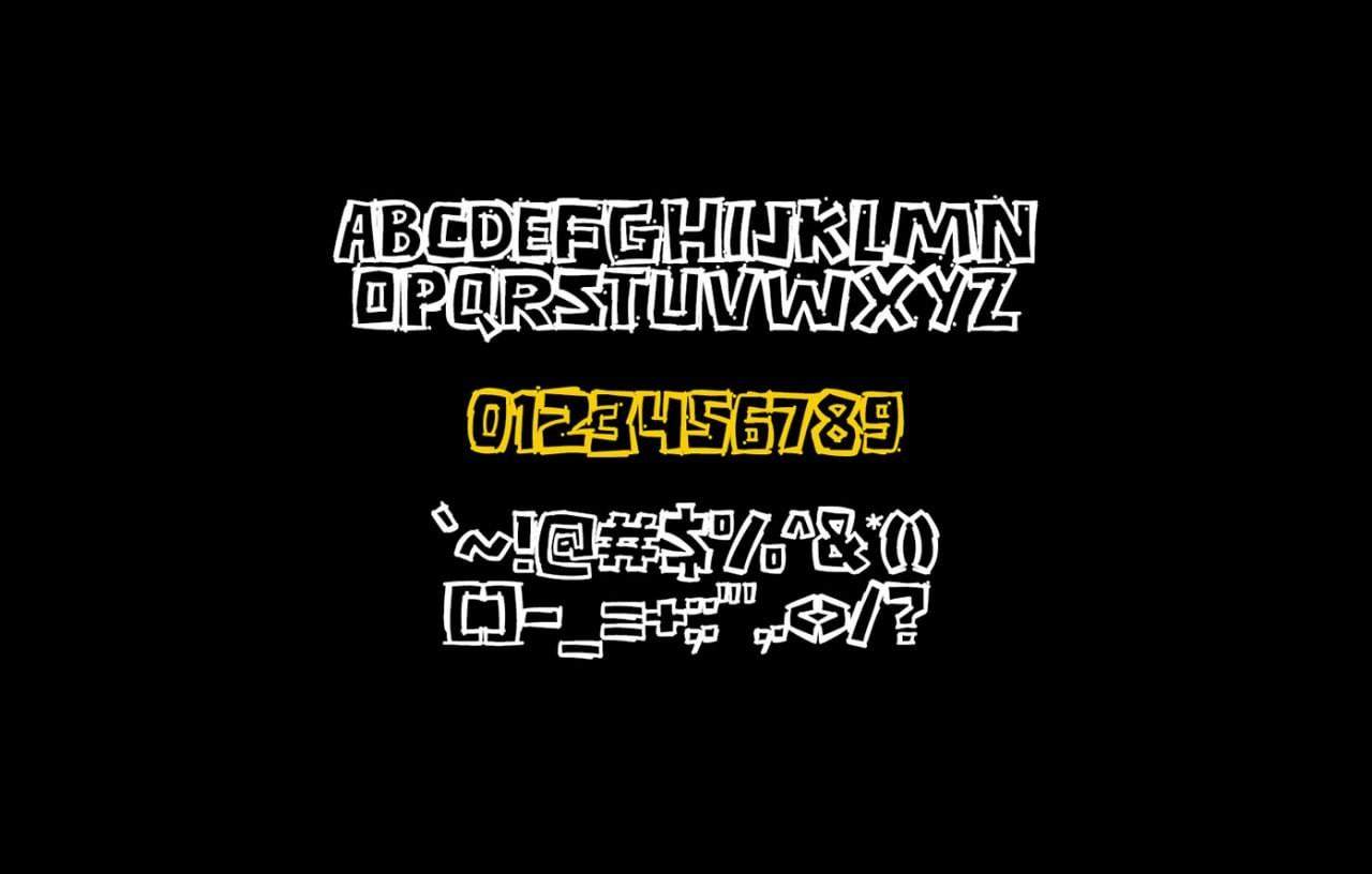 Xshow涂鸦英文字体,免费可商用 设计素材 第4张-素材湾 Xshow涂鸦英文字体,免费可商用 设计素材 第4张