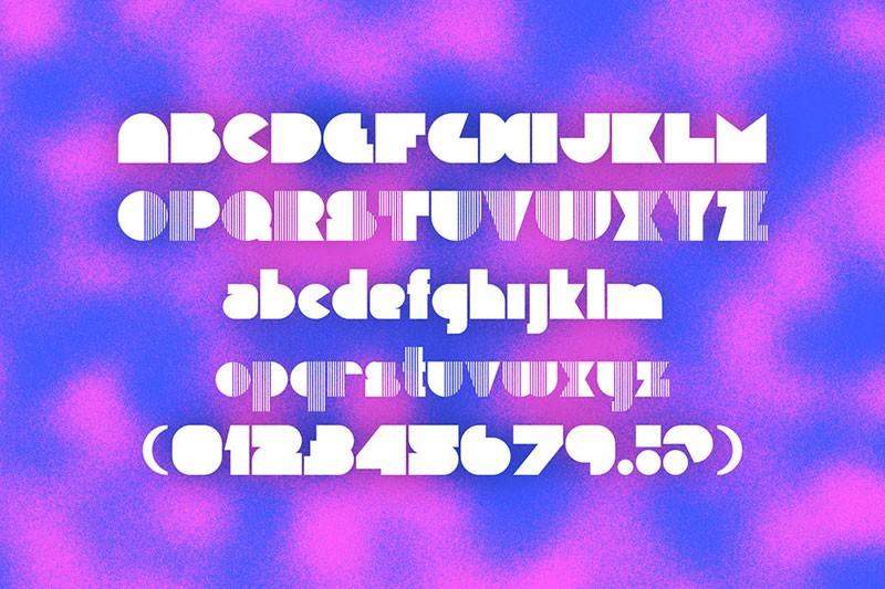 Funky Round 复古块面英文字体,免费可商用 , 第2张-云逸素材网 Funky Round 复古块面英文字体,免费可商用 , 第2张