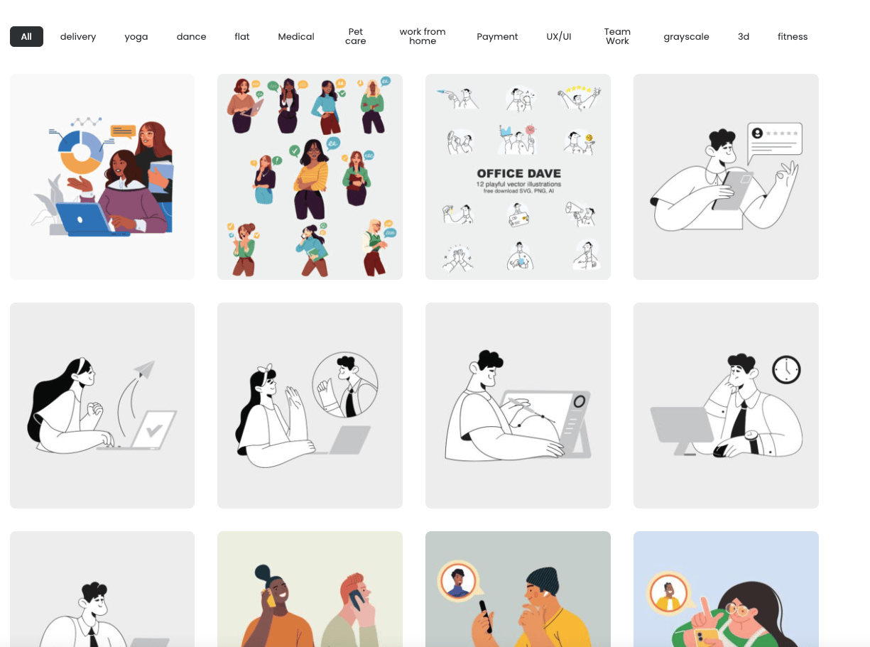 免费下载占位图和空白页插画库 - SketchValley 提供 PNG、SVG、AI 格式