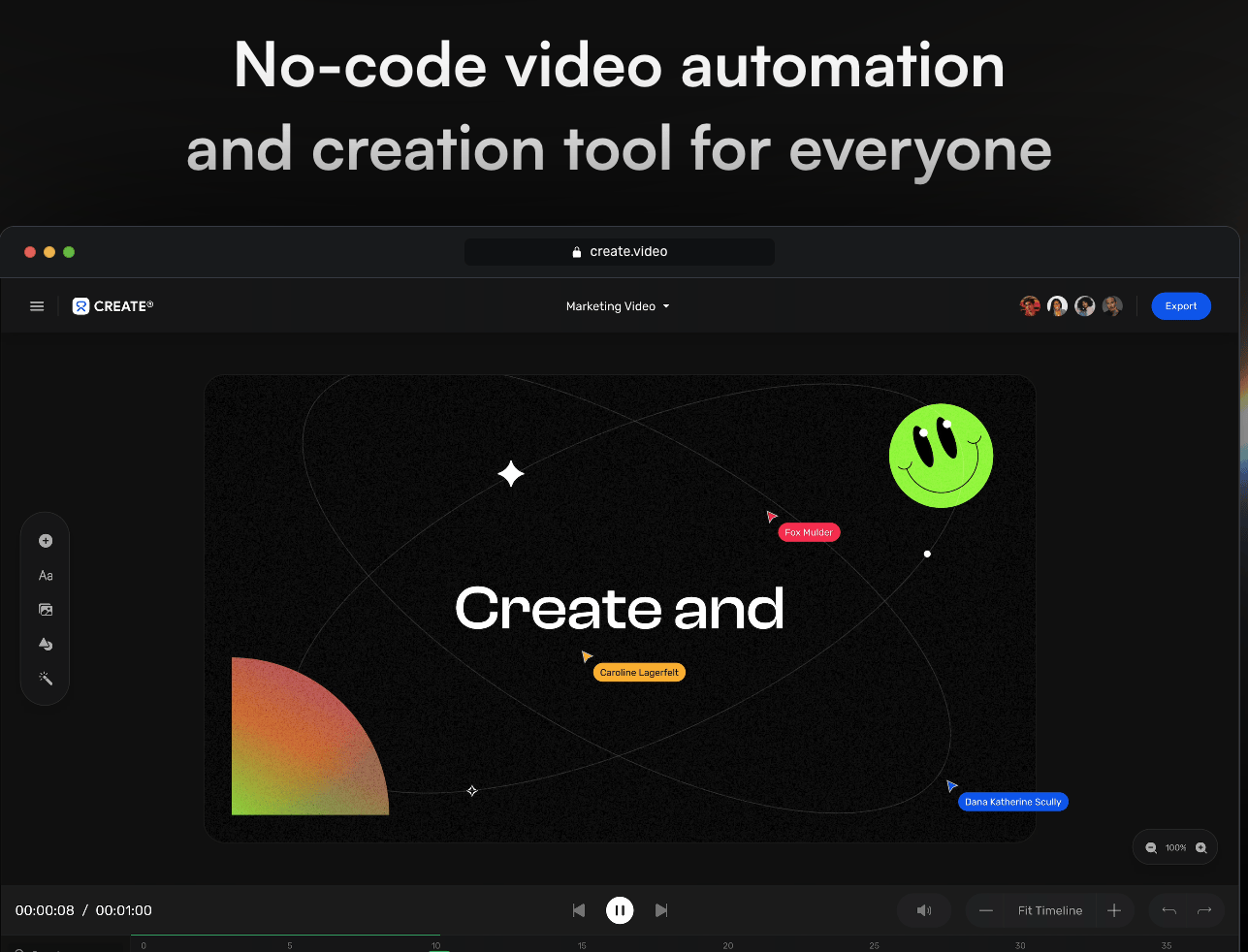 在线自动化视频工具 - Create