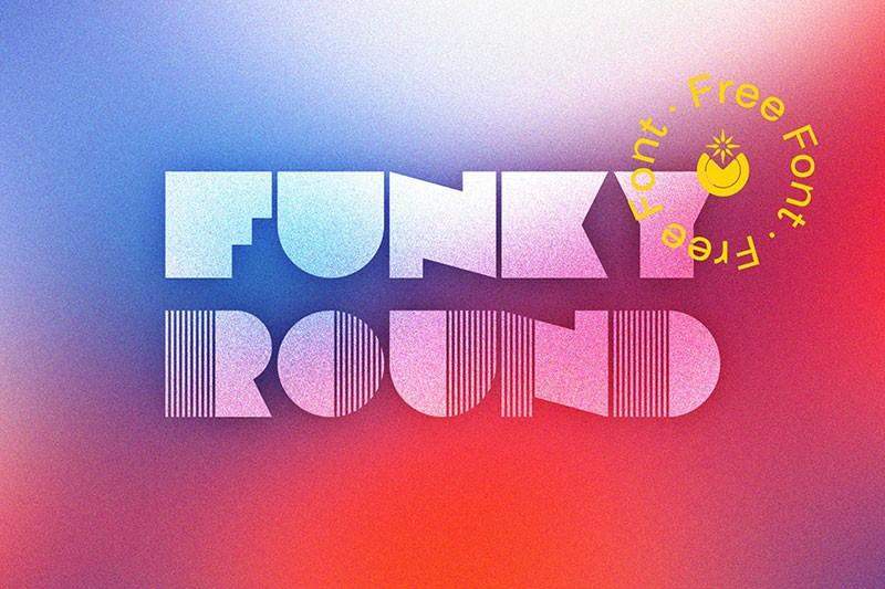 探索复古风格：Funky Round 字体，免费可商用！